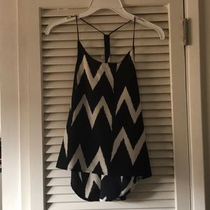 Black & white Chevron party tank